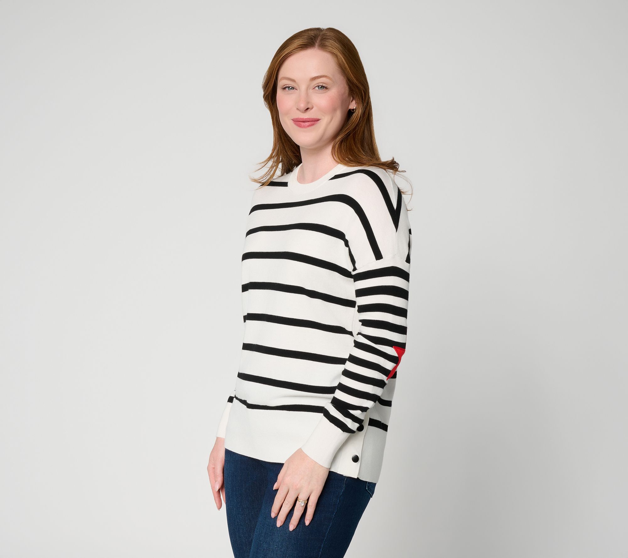 Felt Denim by Laurie Felt Starline Long Sleeve Pullover Sweater
