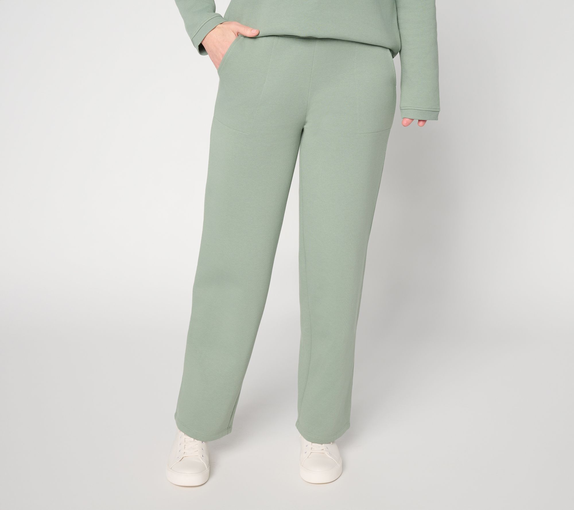 "As Is" Susan Graver Regular CloudSoft Fleece Pull-On Pants