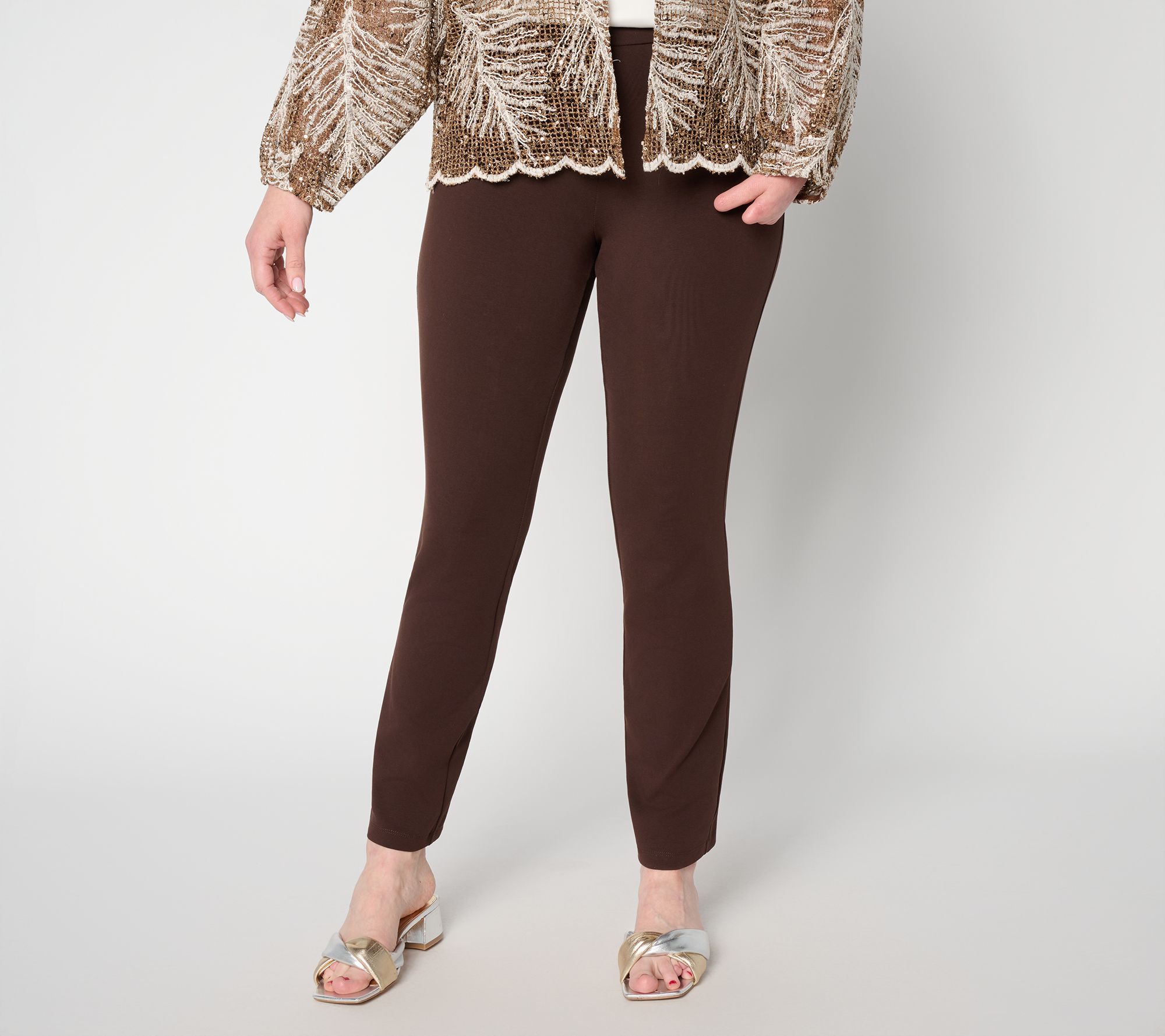 Susan Graver Regular Premium Stretch Slim Leg Ankle Pants