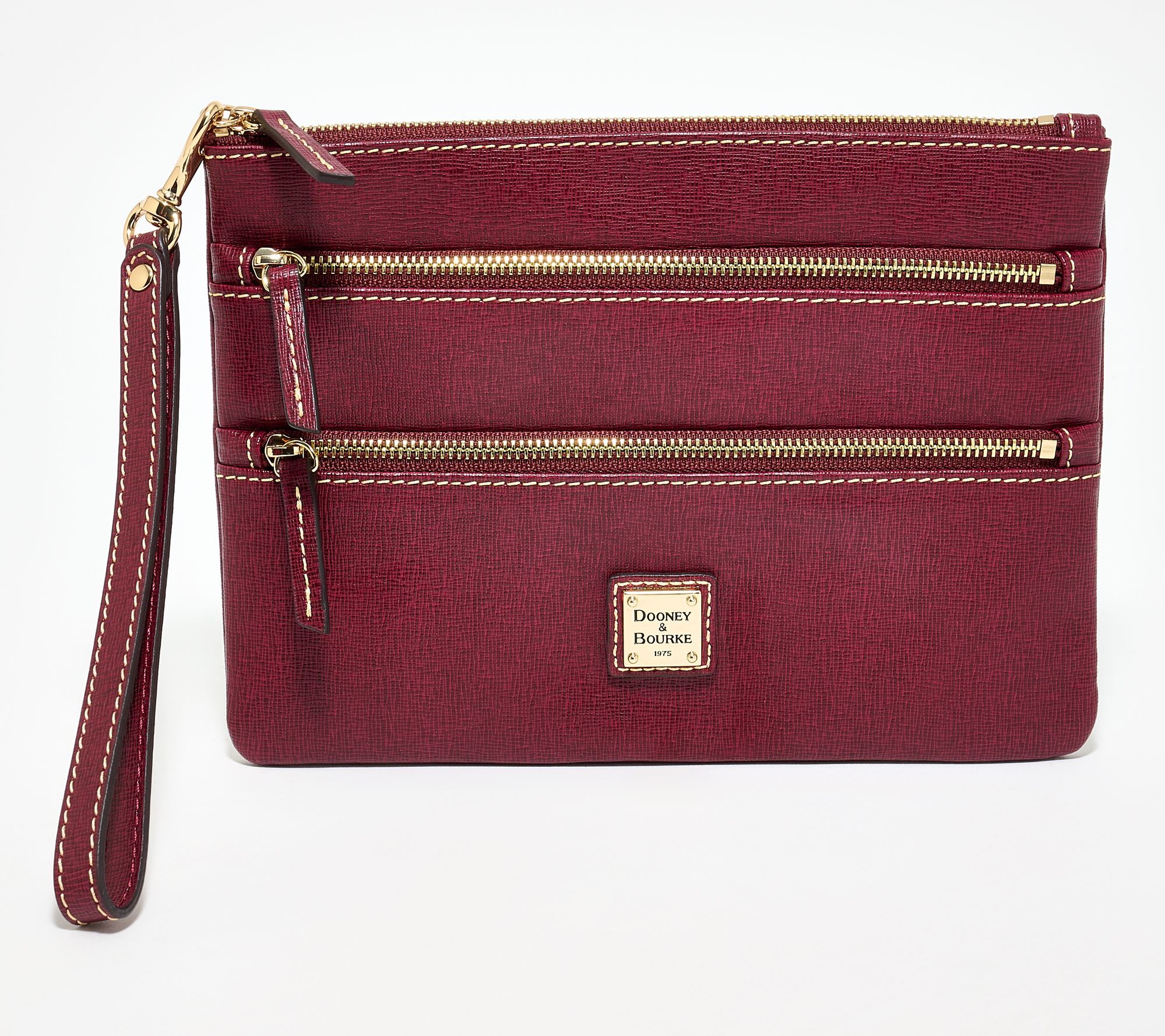 "As Is" Dooney & Bourke Saffiano Large Triple Zip Wristlet