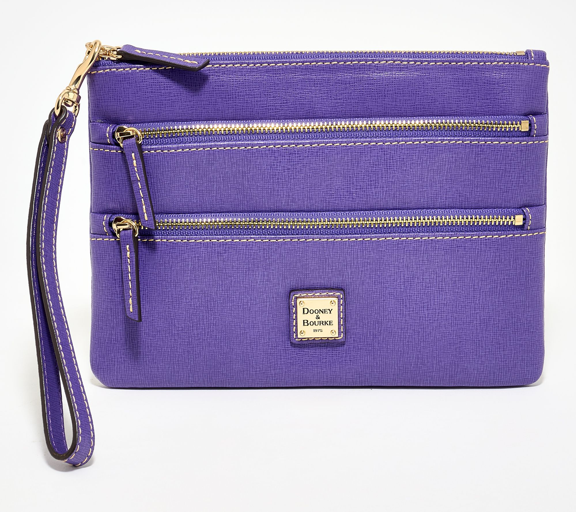 "As Is" Dooney & Bourke Saffiano Large Triple Zip Wristlet