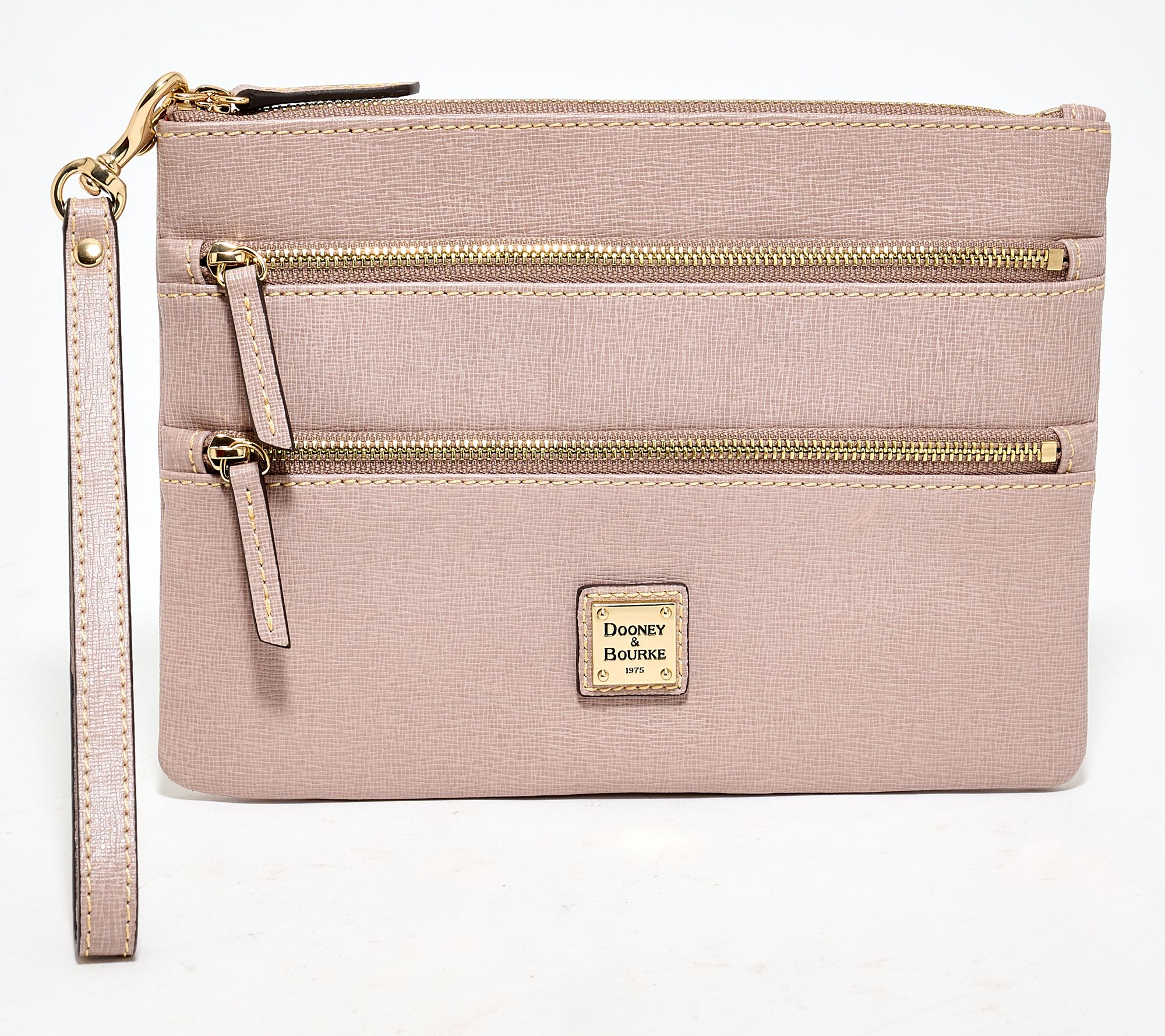 "As Is" Dooney & Bourke Saffiano Large Triple Zip Wristlet