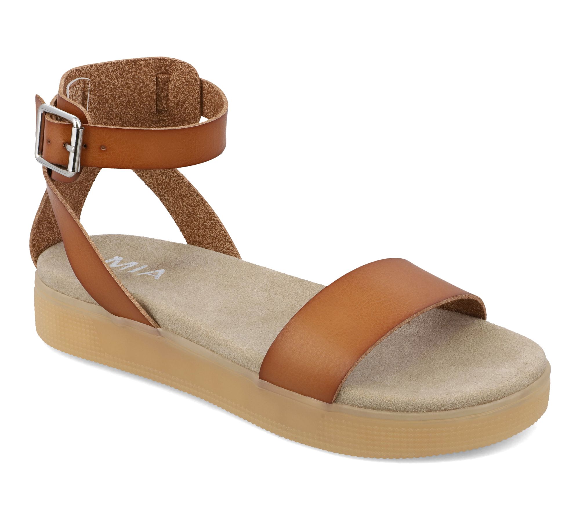 MIA Ankle Strap Platform Sandals - Ellen-U