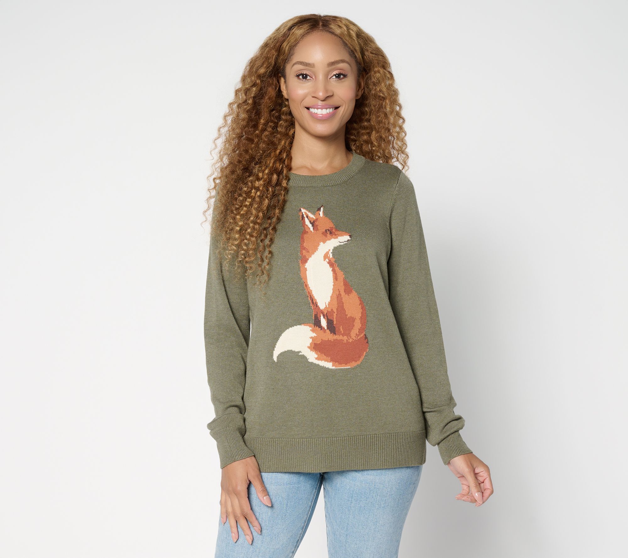 "As Is" Belle by Kim Gravel Foxy Lady Crewneck Sweater