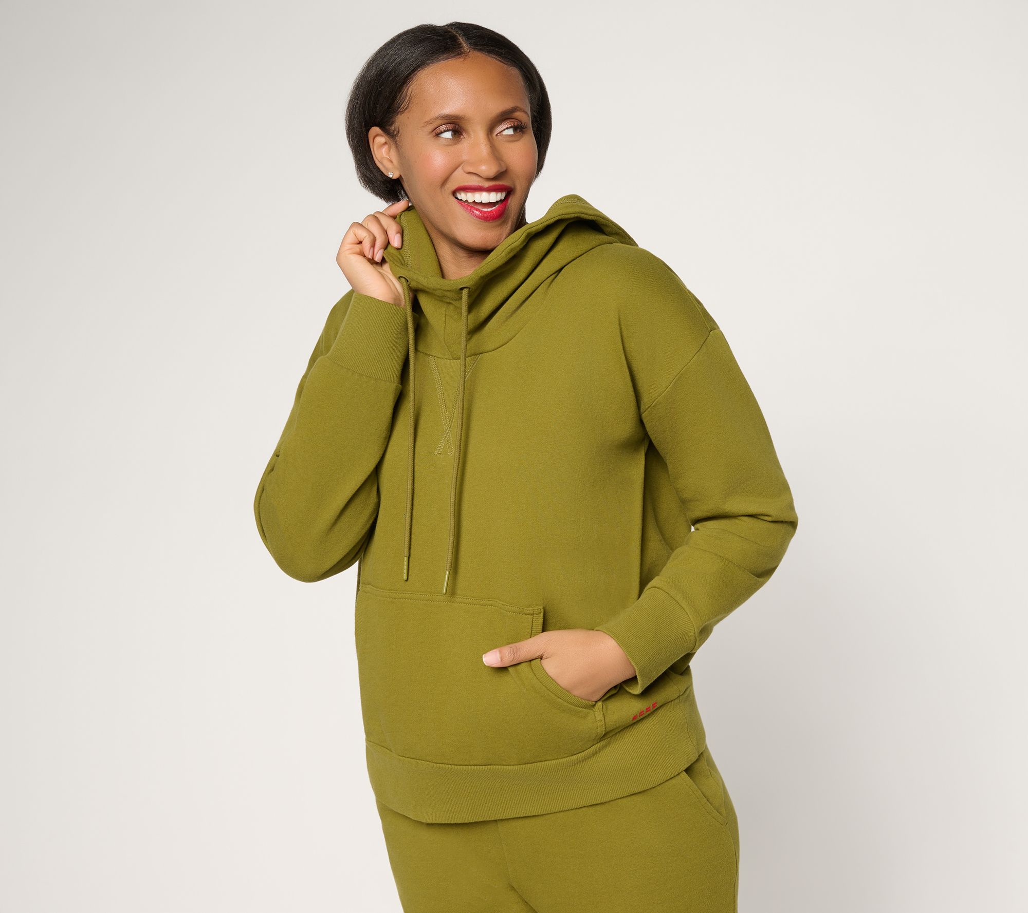 "As Is" Peace Love World Long Sleeve Cowl Neck Pullover