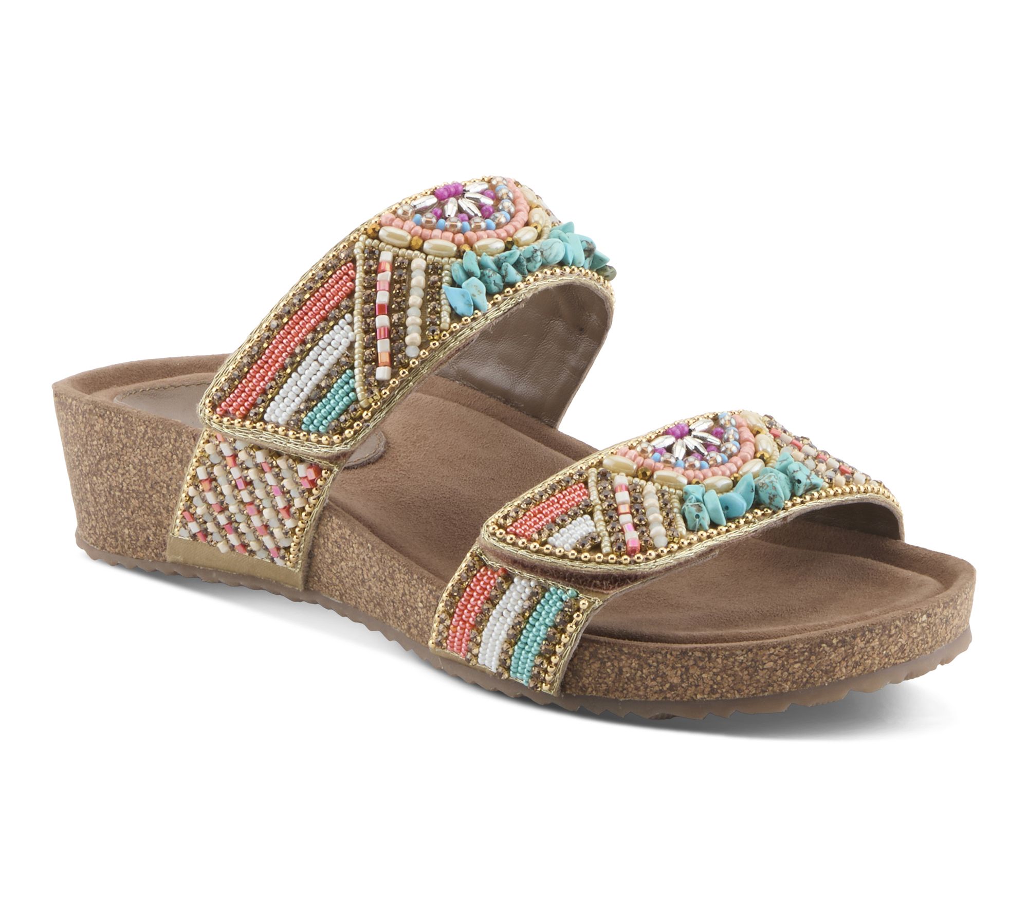 Azura by Spring Step Embroidered Slide Sandal -Bahamian