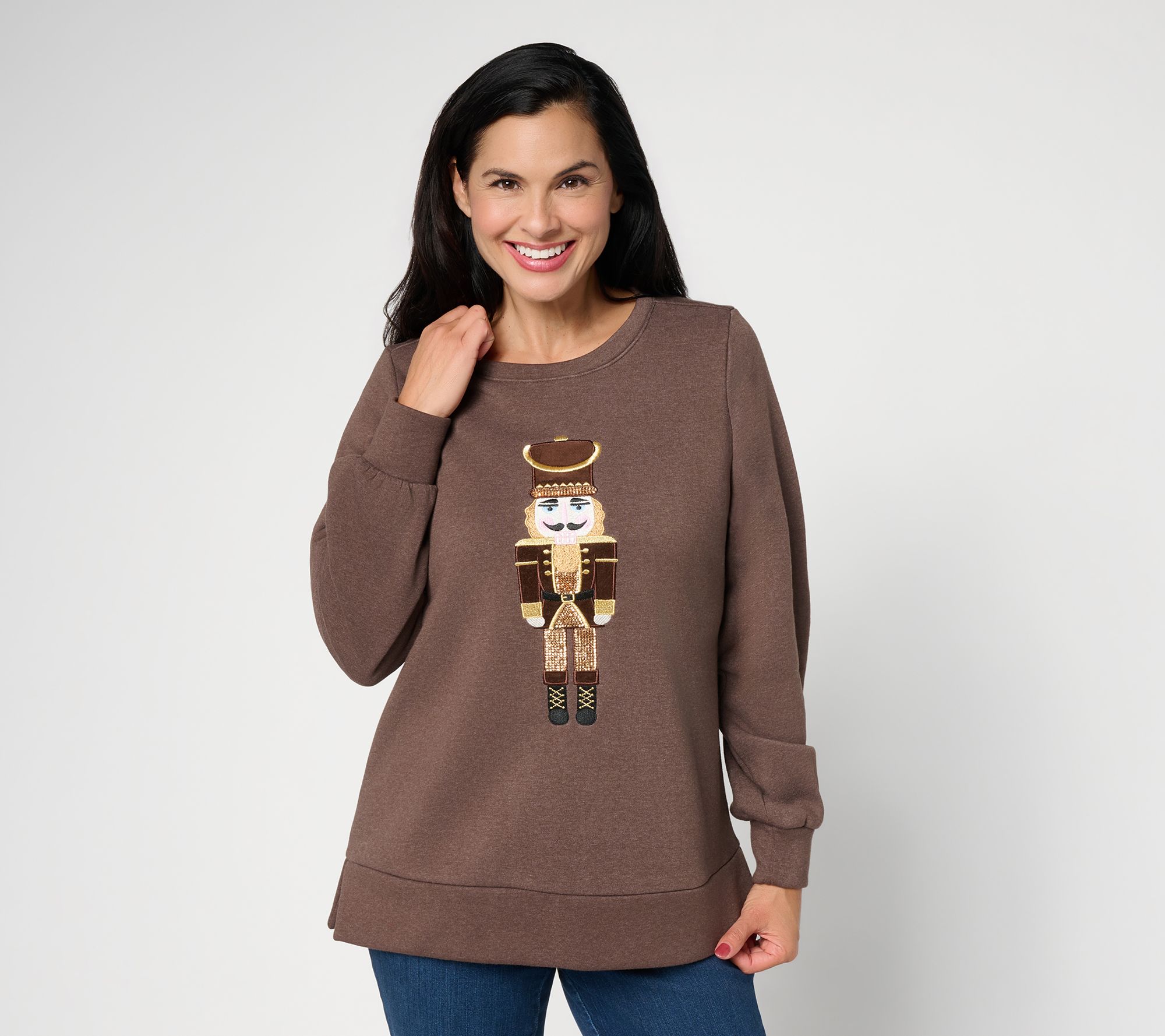 Jingle Belles by Kim Gravel Fleece Nutcracker Sweatshirt