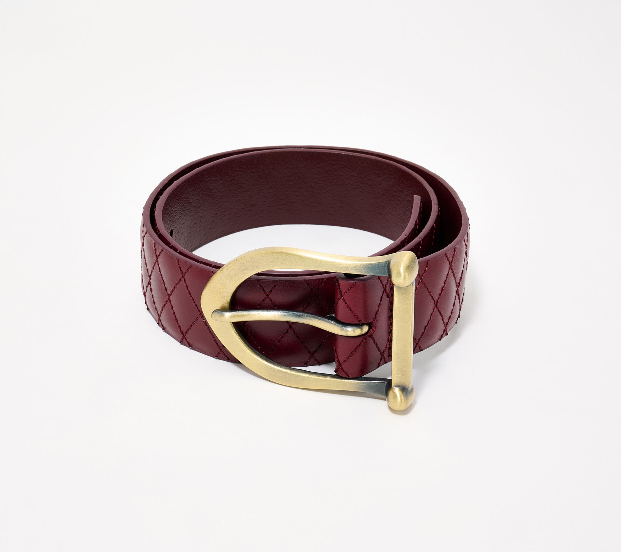 Patricia Nash Bergen Quilted Leather Belt | QVC