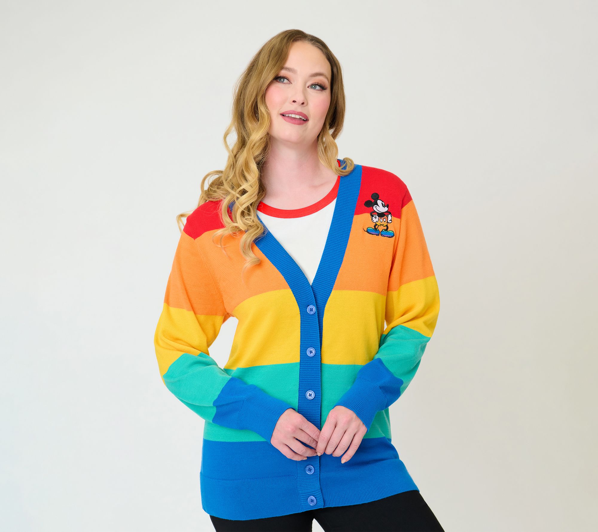 Disney Pride by Unique Vintage Rainbow Mickey Cardigan