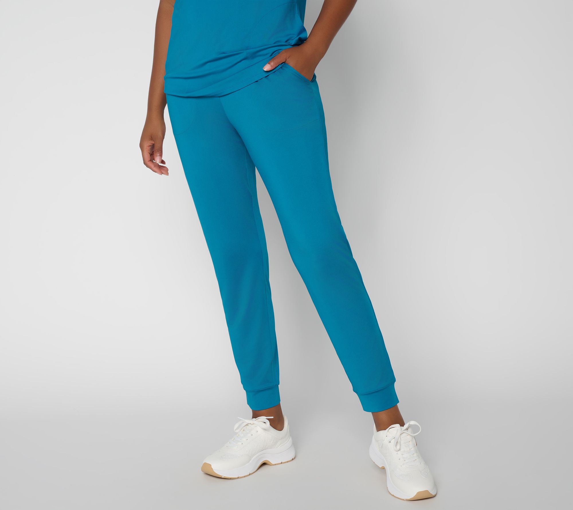 "As Is" Denim & Co. Reg Cool to the Touch Ankle Joggers