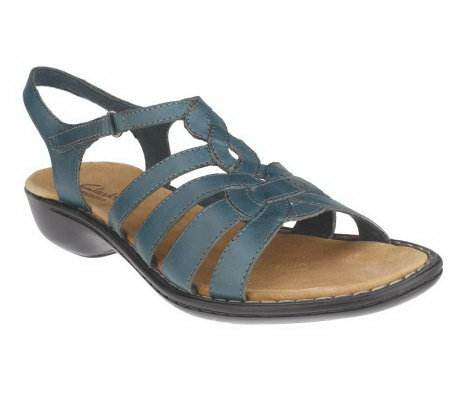 Clarks Bendables Ina Embrace Leather Fisherman Sandals - Page 1 — QVC.com