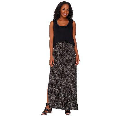 Lisa Rinna Collection Printed Maxi Dress with Removable Top - QVC.com