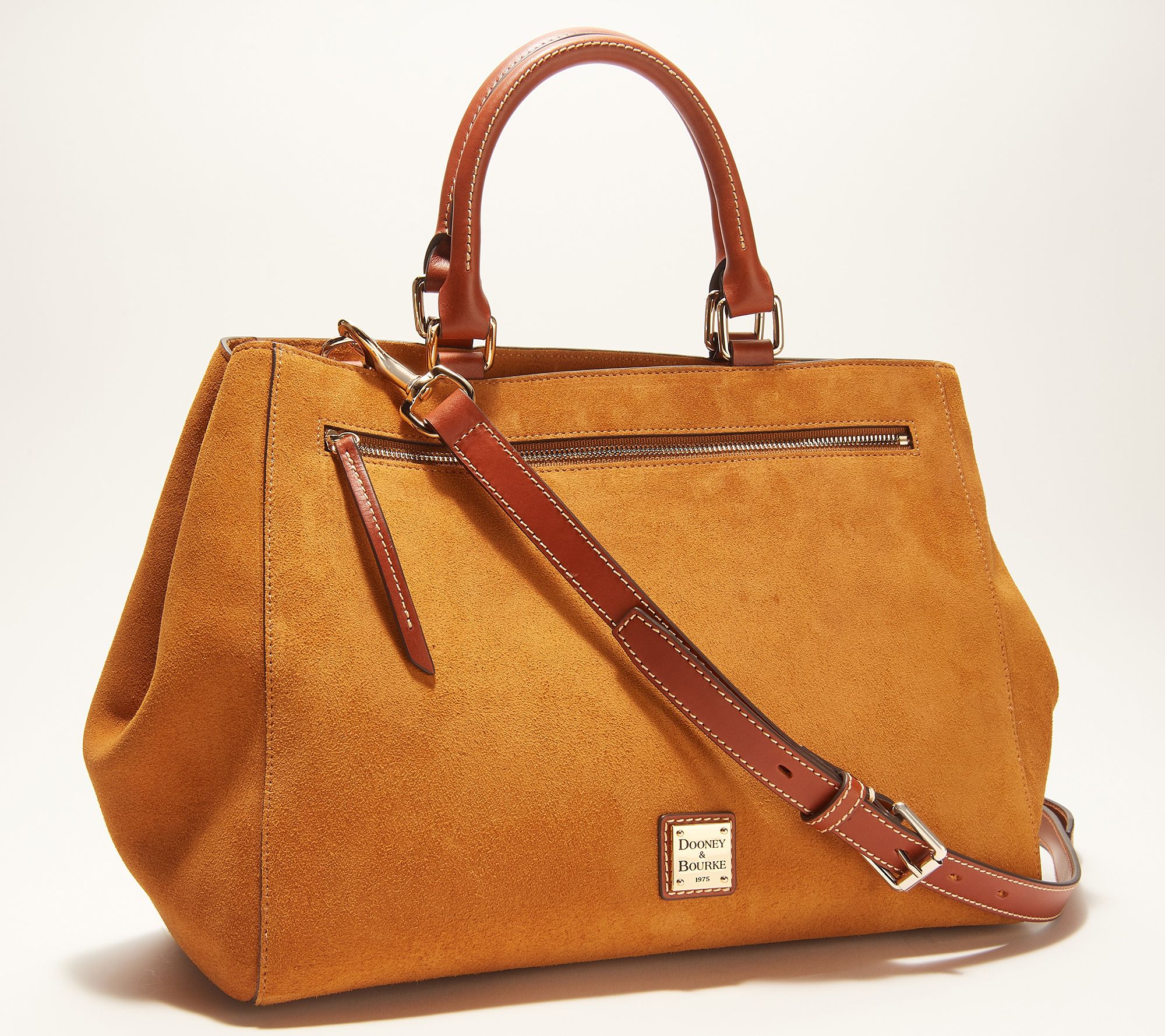 Qvc dooney & bourke suede 2024 bags