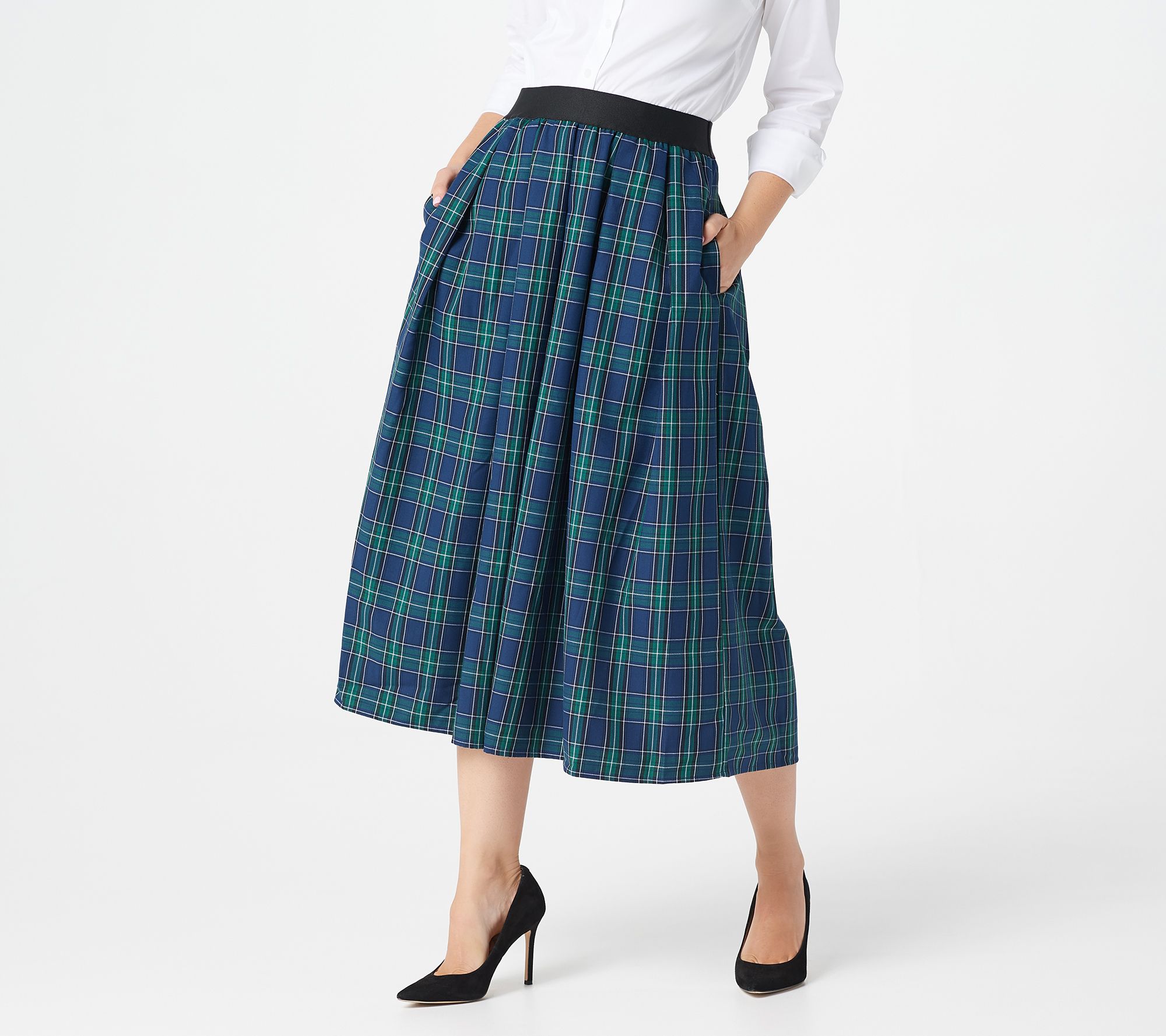 tartan pull on skirt