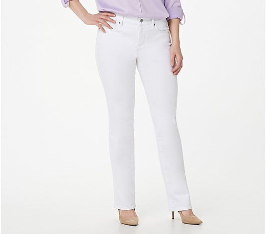 NYDJ Marilyn Straight Uplift Jeans in Cool Embrace - Optic White