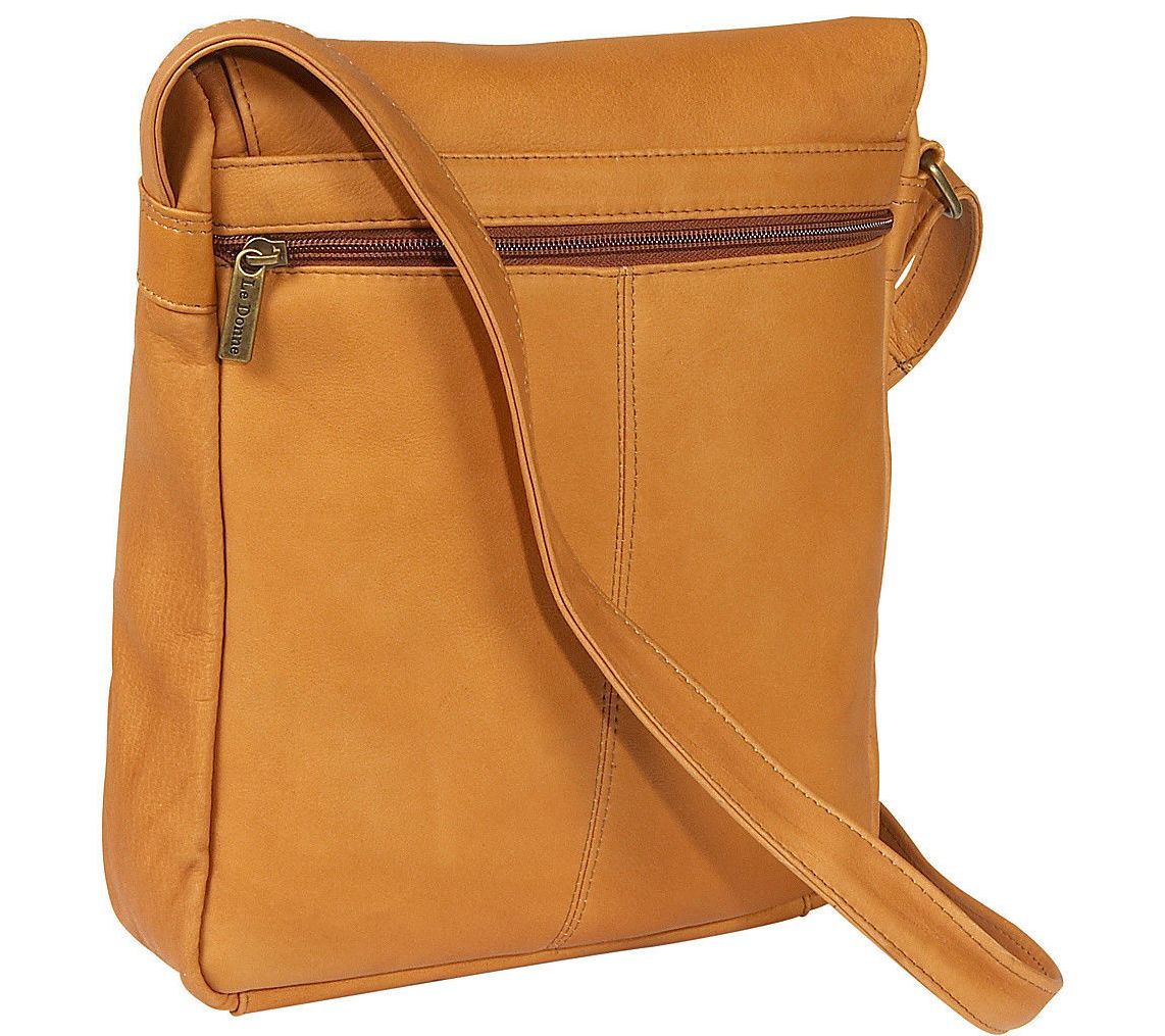 Le Donne Leather Flap-Over Shoulder Bag - QVC.com