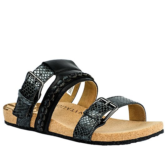 Revitalign Slip-On Leather Sandals - Sofia