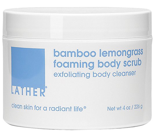 LATHER Bamboo Lemongrass Foaming Body Scrub 4 o z