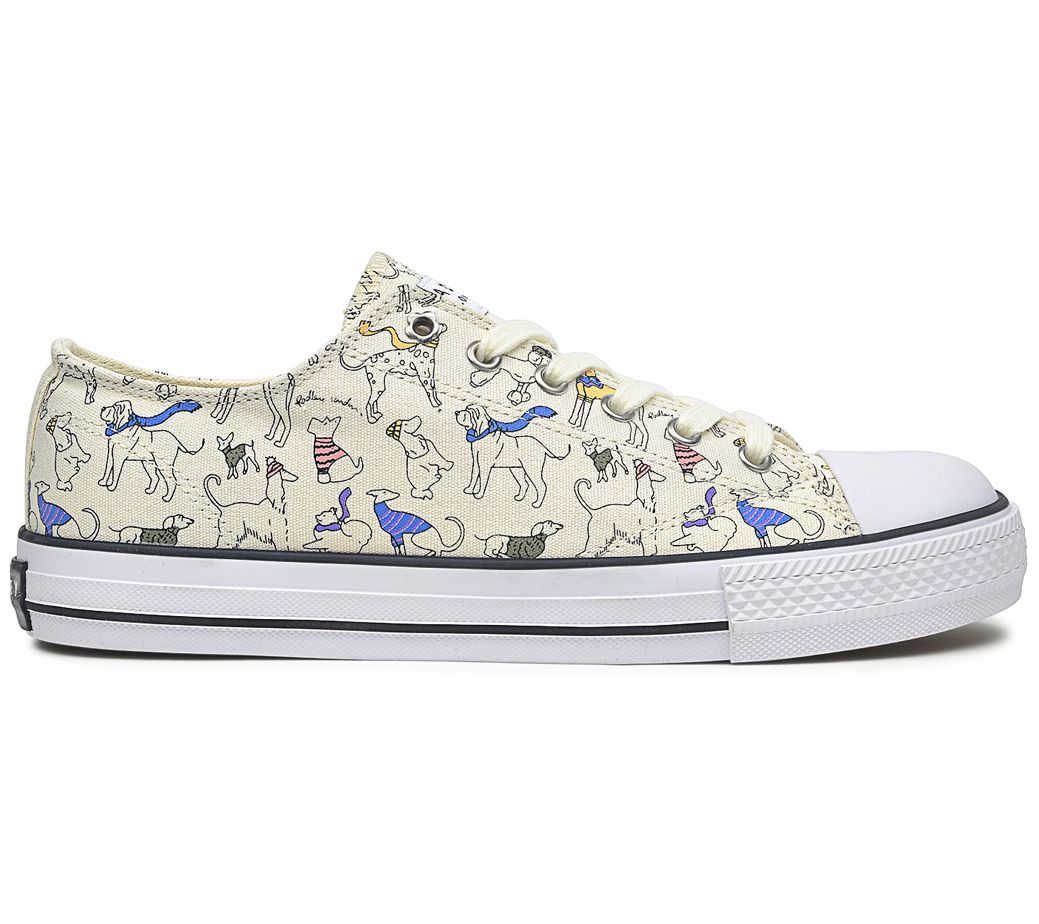radley canvas low trainers