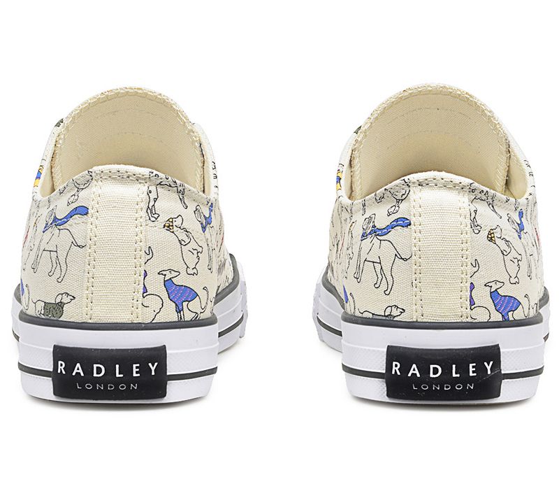 radley canvas low trainers