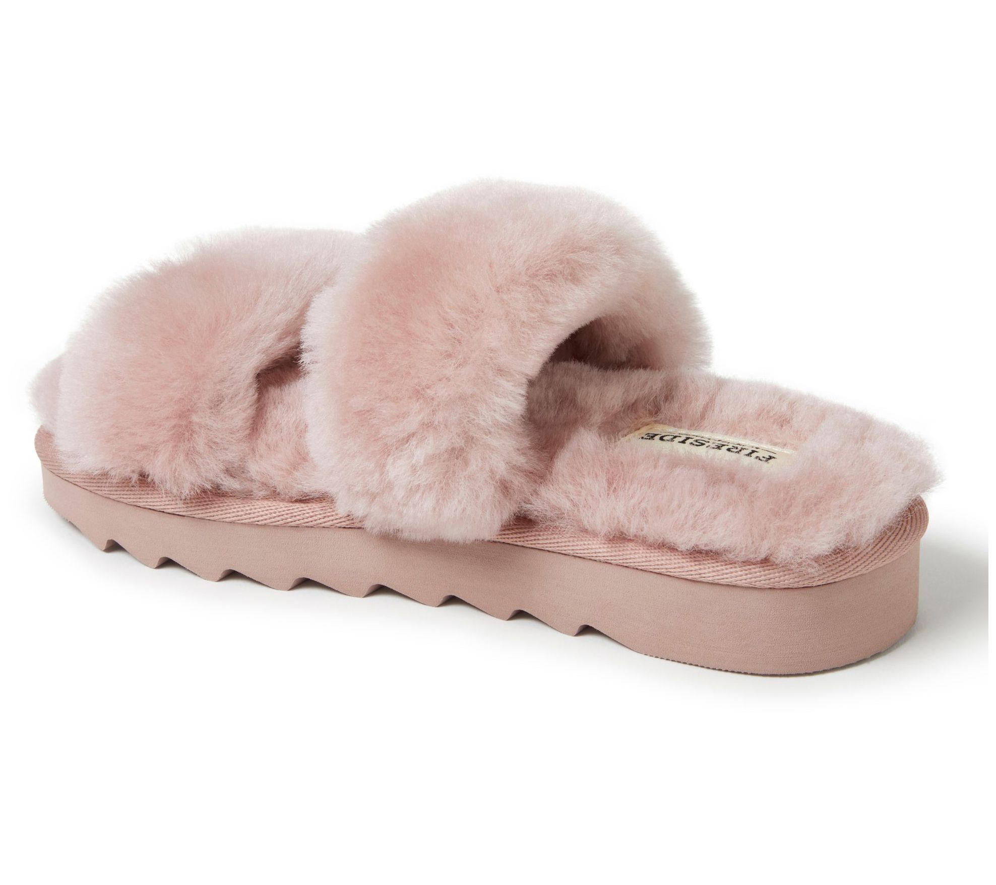 Fireside by Dearfoams Women's Genuine ShearlingSlide - QVC.com