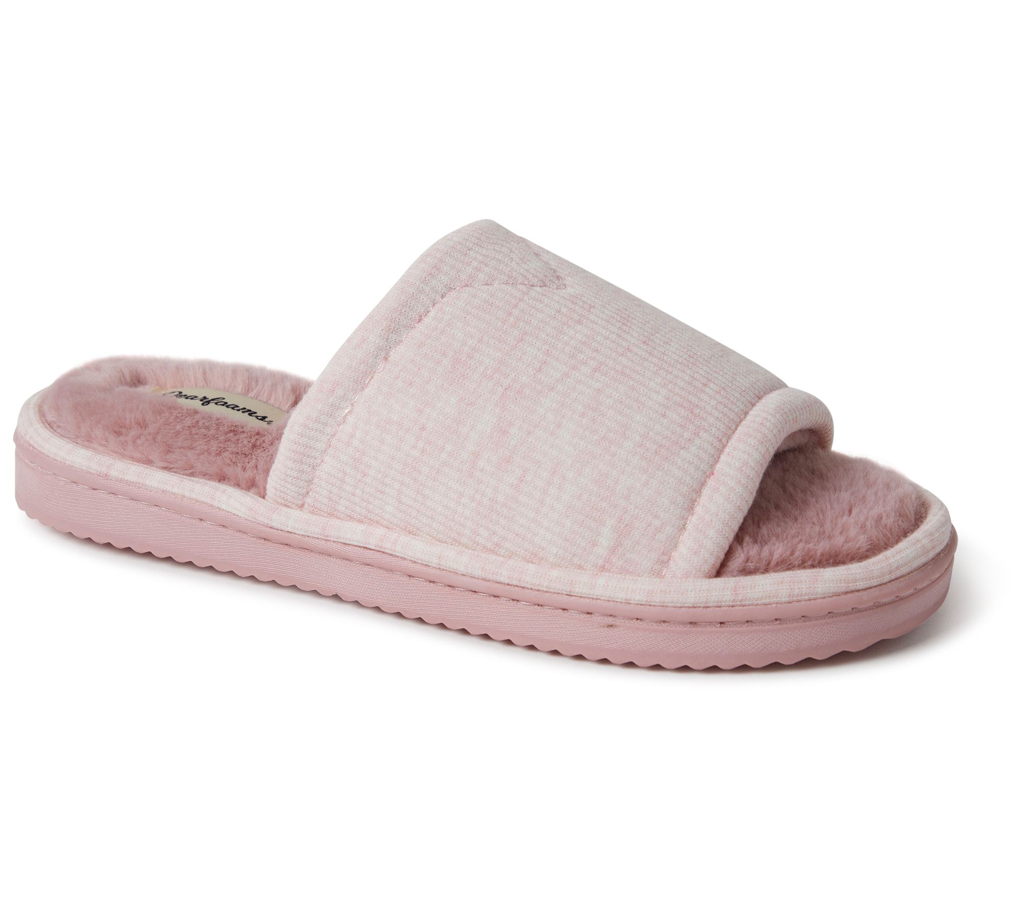 Dearfoams Women's Rib Knit Slide - Demi