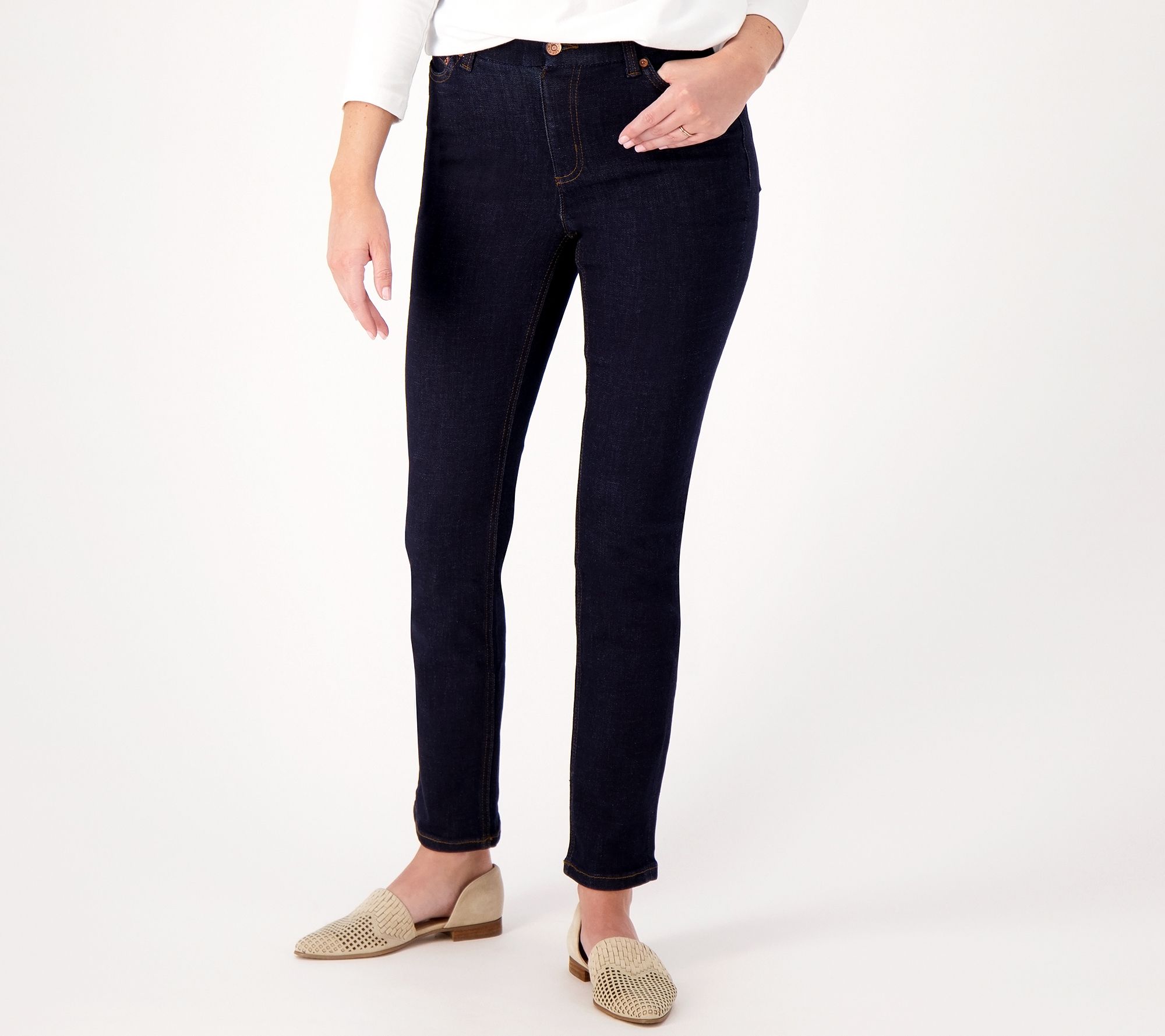 Denim & Co. Canyon Retreat Petite Easy Stretch Denim Jean