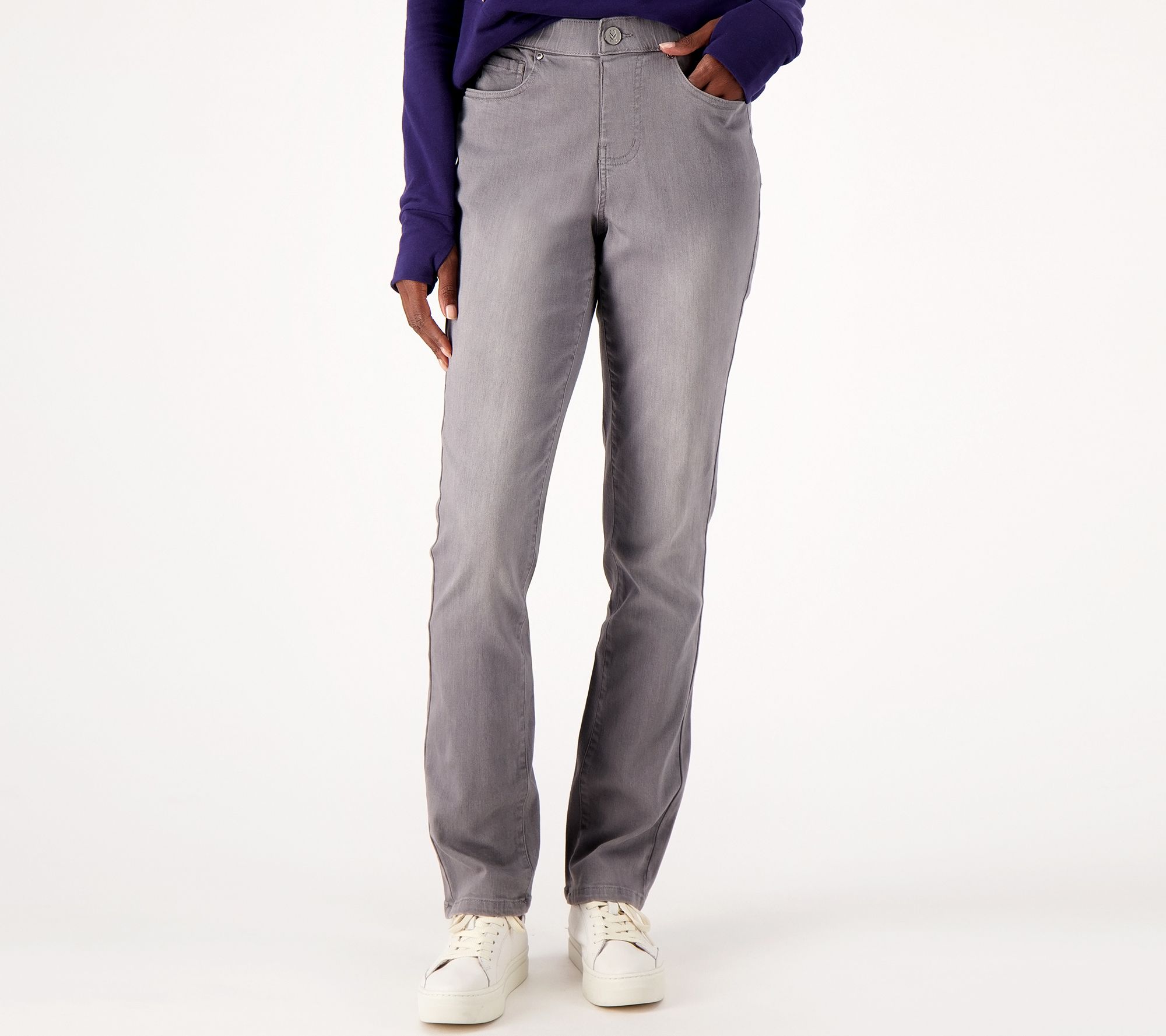 Belle by Kim Gravel TripleLuxe Reg Denim Straight Leg Jeans