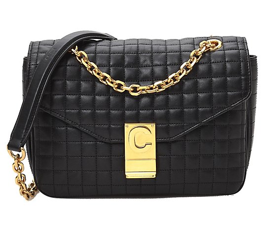 Pre-Owned Celine C Chain Black Shoulder Bag