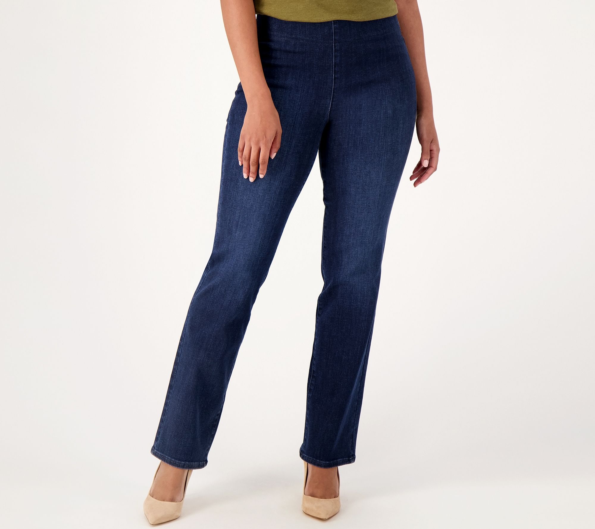 NYDJ Sculpt Her Denim Pull-On Straight Jeans- Marvelous