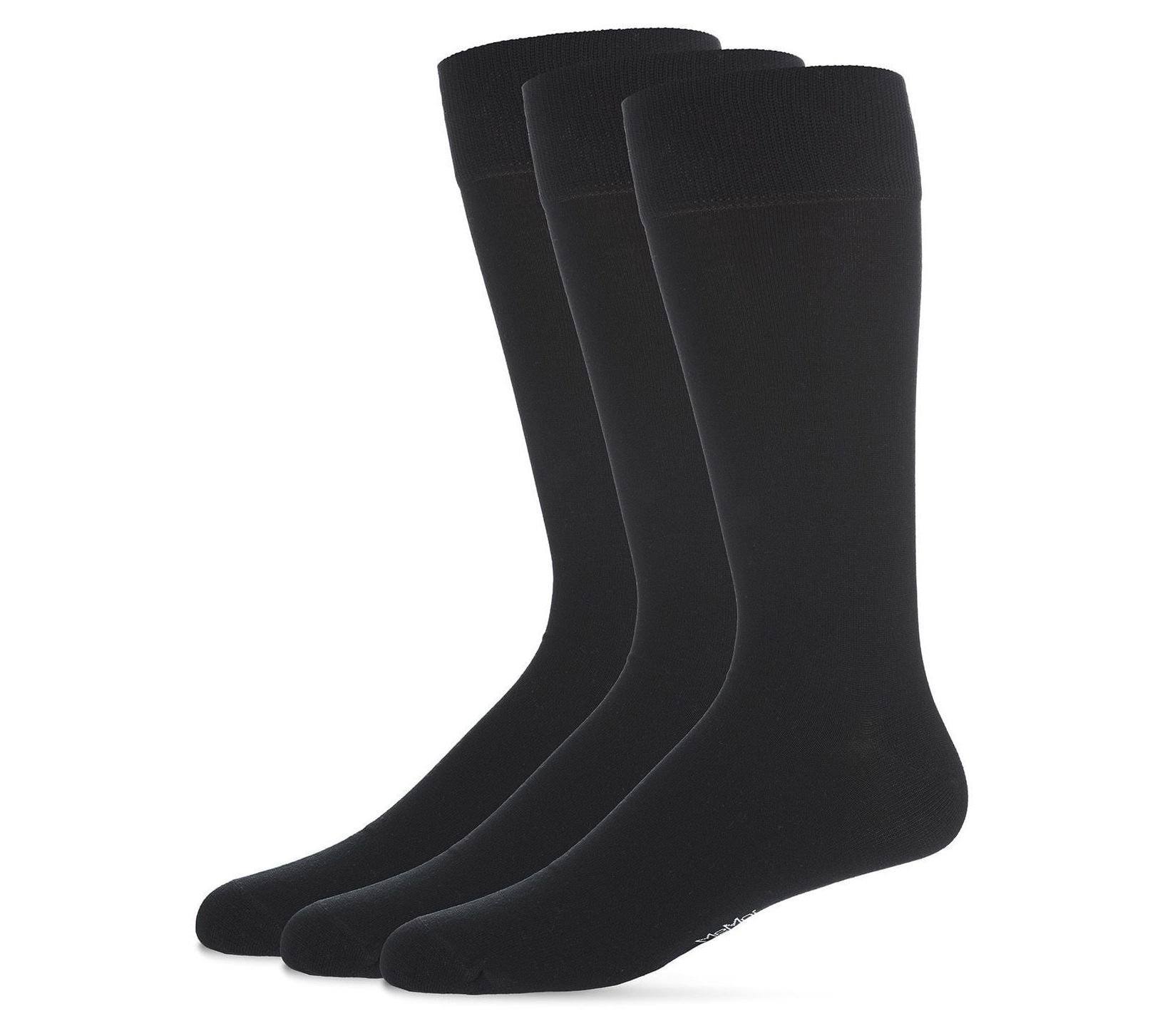 Memoi Flat Knit Men's Mercerized Cotton Socks 3Pack