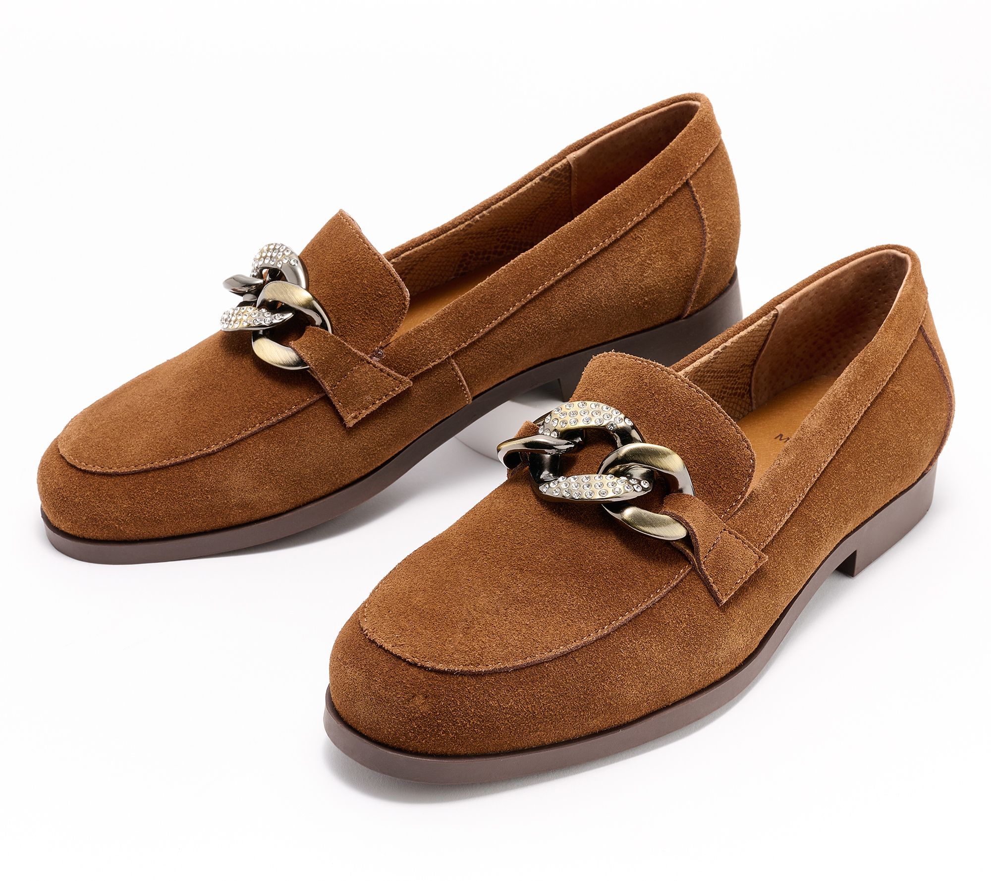 Tag fat farvestof Indskrive White Mountain Suede Slip-On Loafer- Casavas - QVC.com