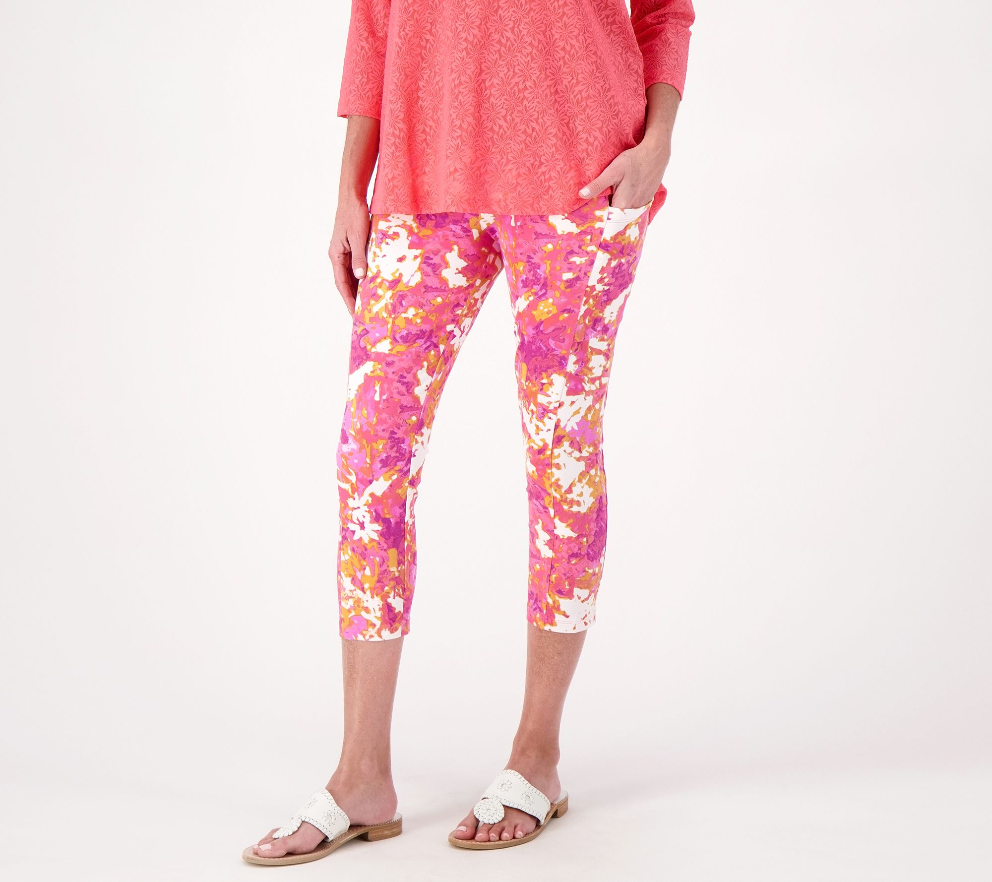 "As Is" LOGO Layers by Lori Goldstein Tall Printed Crop Leggings