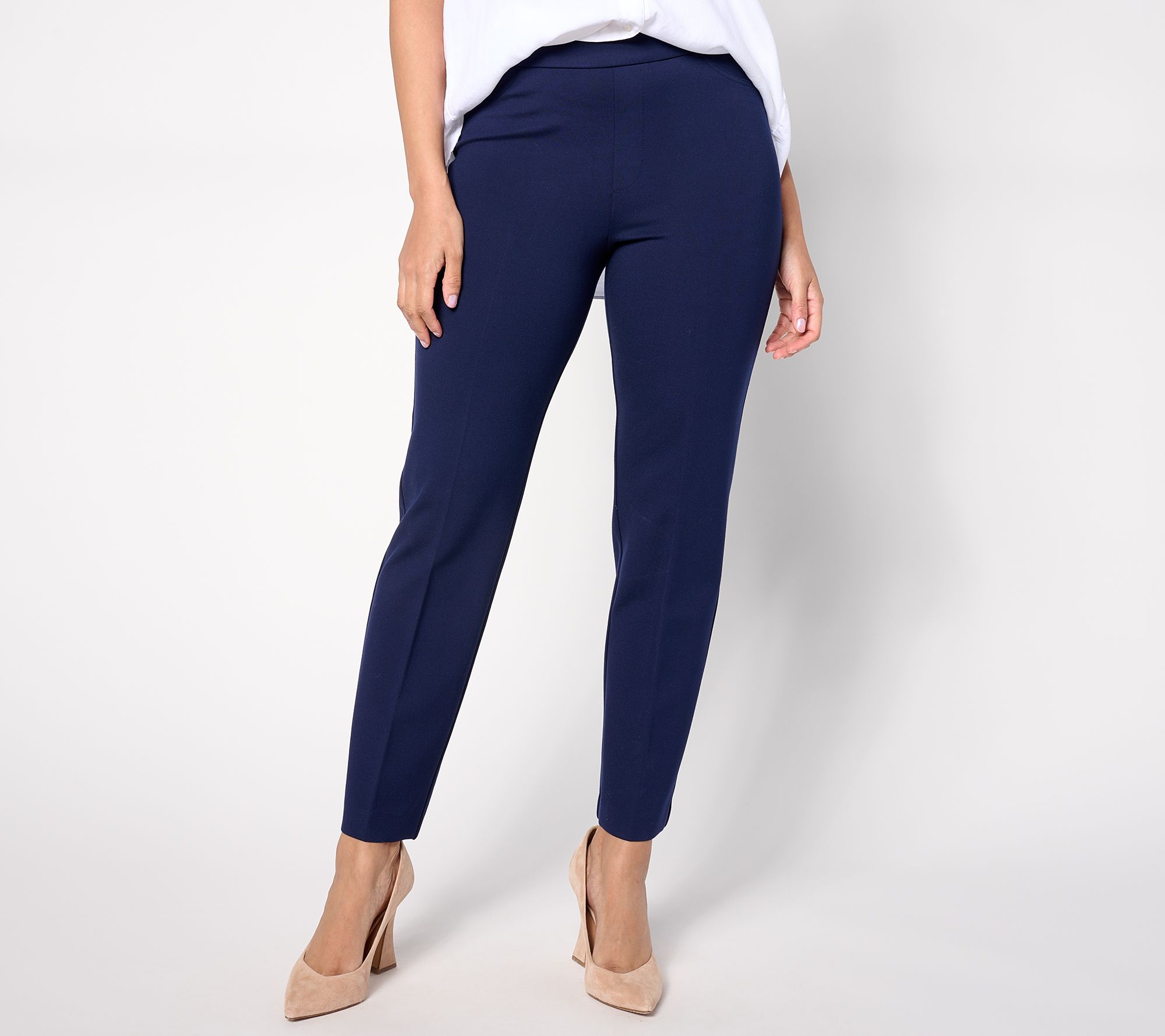 GRAVER Susan Graver Regular Status Stretch Straight Leg Ankle Pants