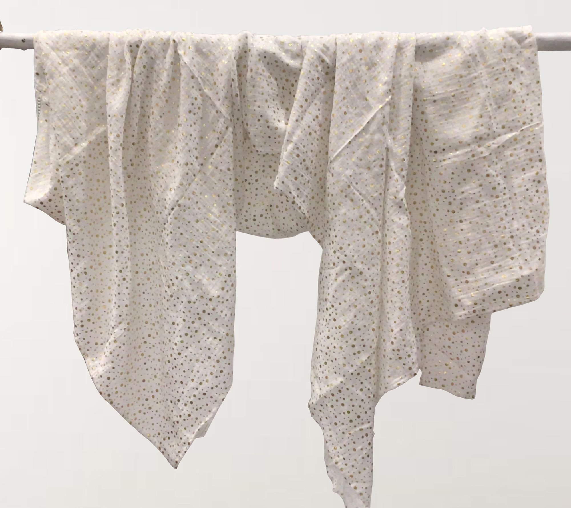 Oubon Gold Dot Cotton Muslin Swaddle
