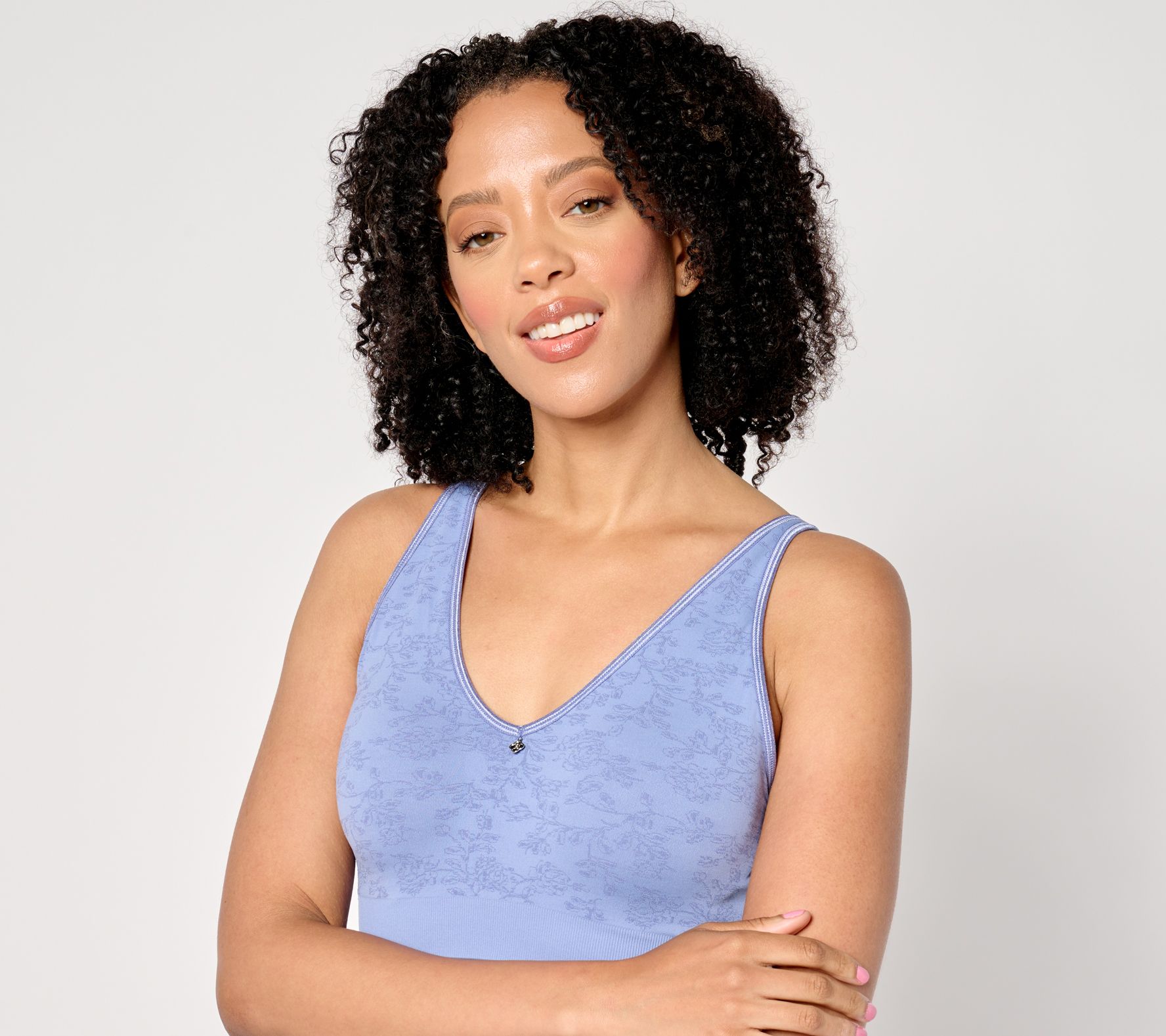 Breezies Seamless Floral Jacquard Wirefree T-Shirt Bra