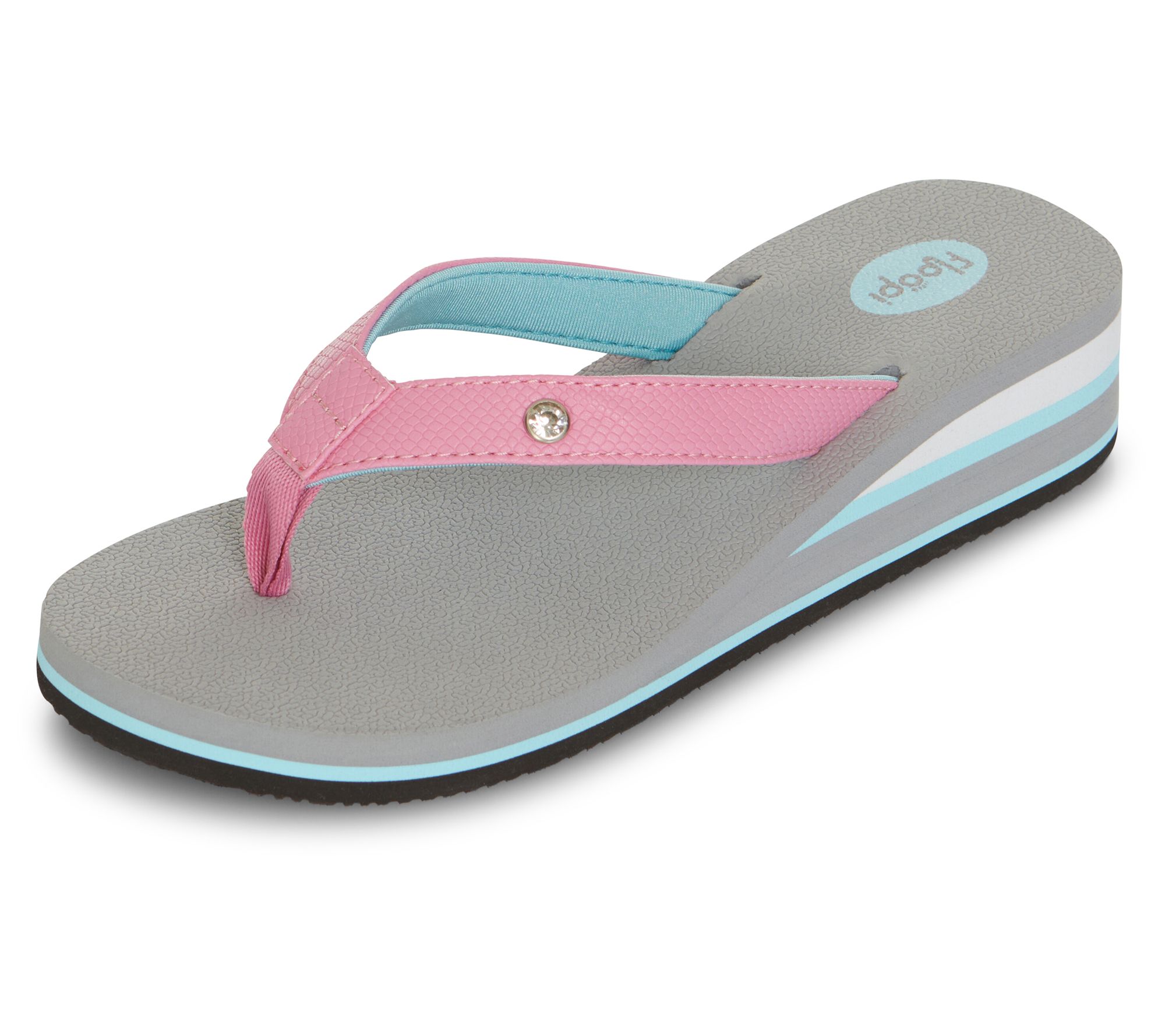 Floopi Womens Lola Wedge Thong Flip Flop