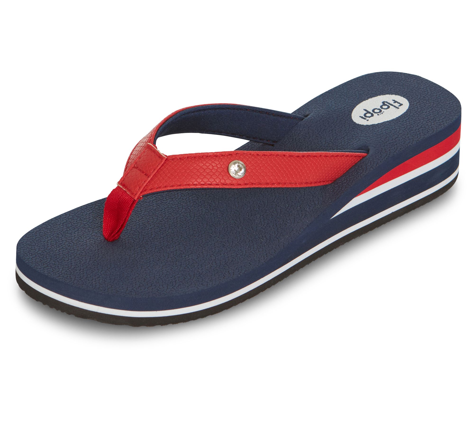 Floopi Womens Lola Wedge Thong Flip Flop