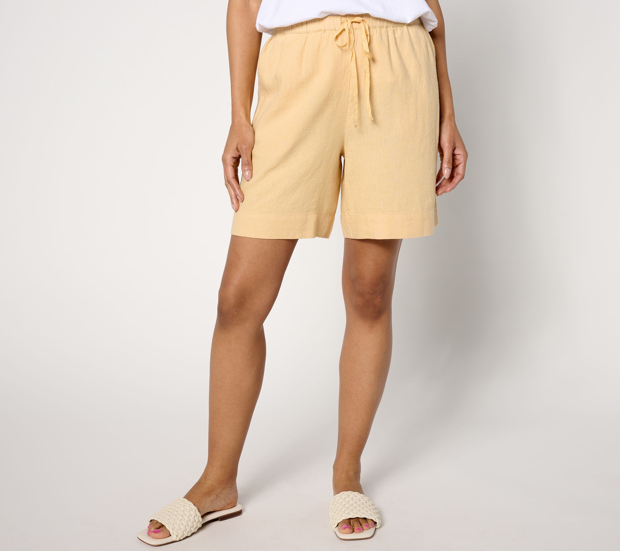 "As Is" BEAUTIFUL by Lawrence Zarian Petite Linen Blend Short