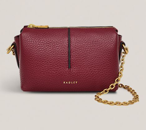 RADLEY London Hillgate Place Mini Zip Leather Chain Crossbody QVC