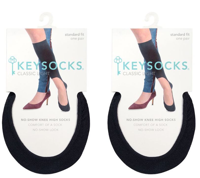 Keysocks S/2 Moisture Wicking Knee High No-Show Socks