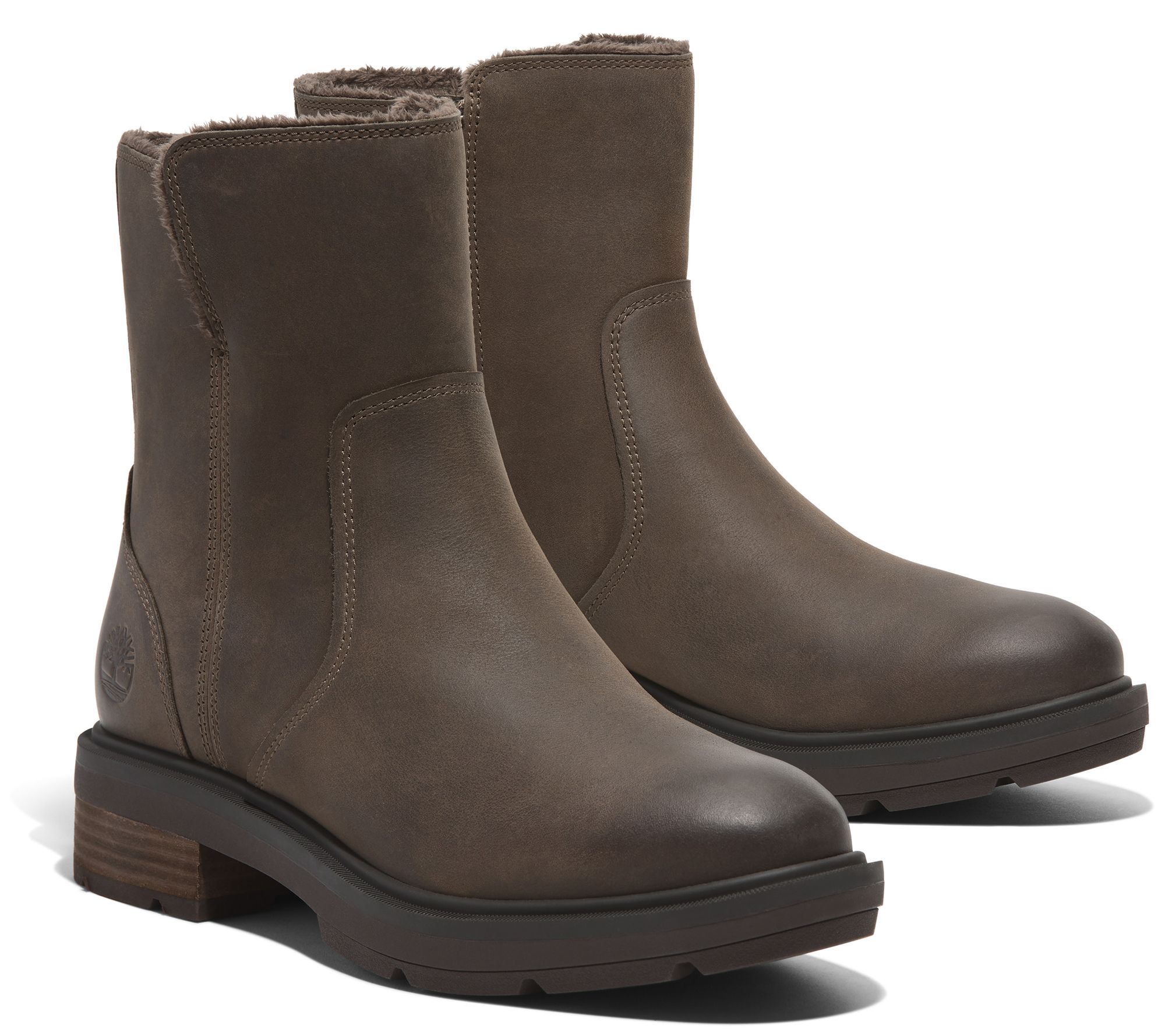 As Is Timberland Brimfield Leather Warm LinedMid Boots