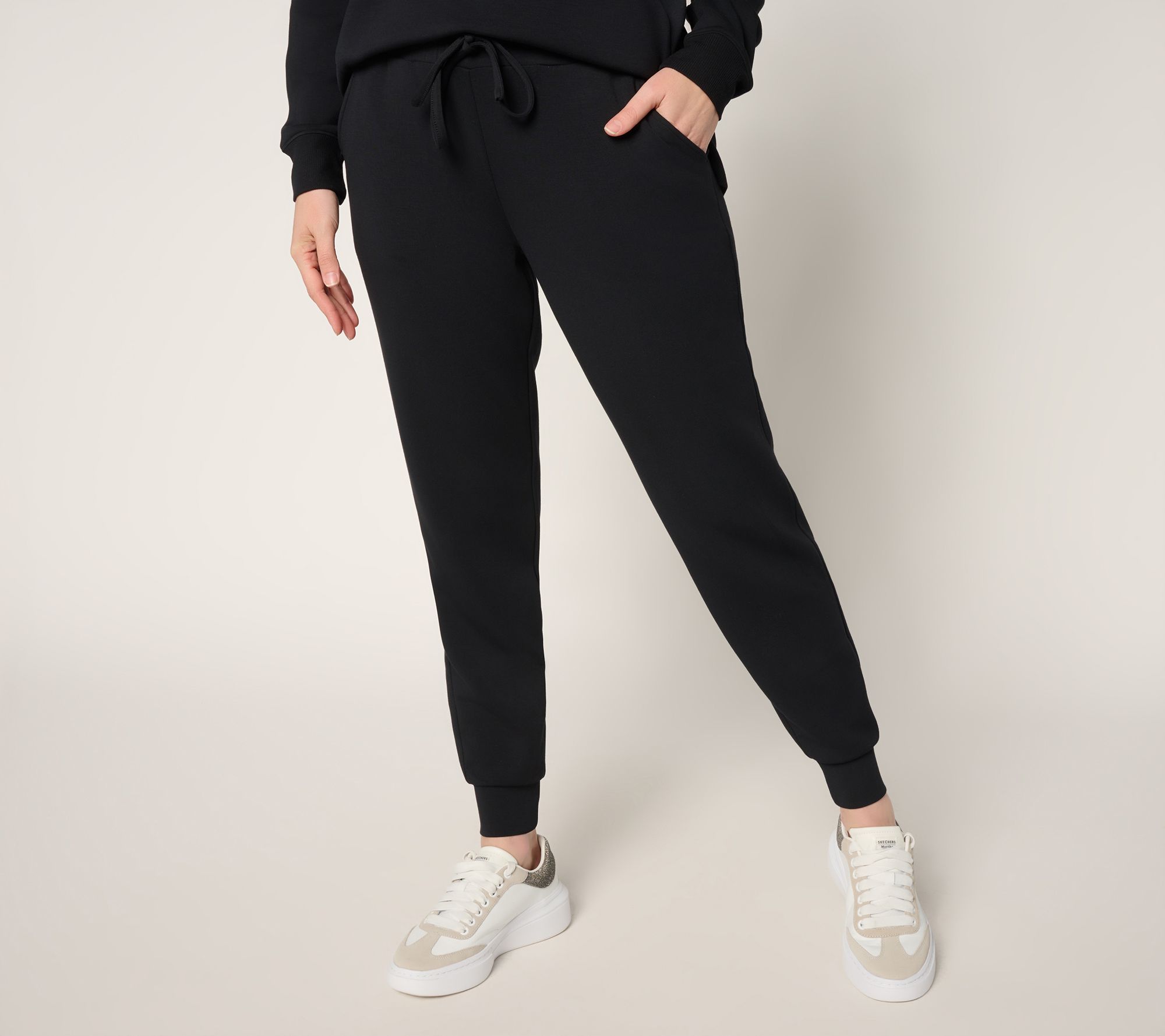 Belle by Kim Gravel Regular ScubaLuxe Joggers with Drawstring