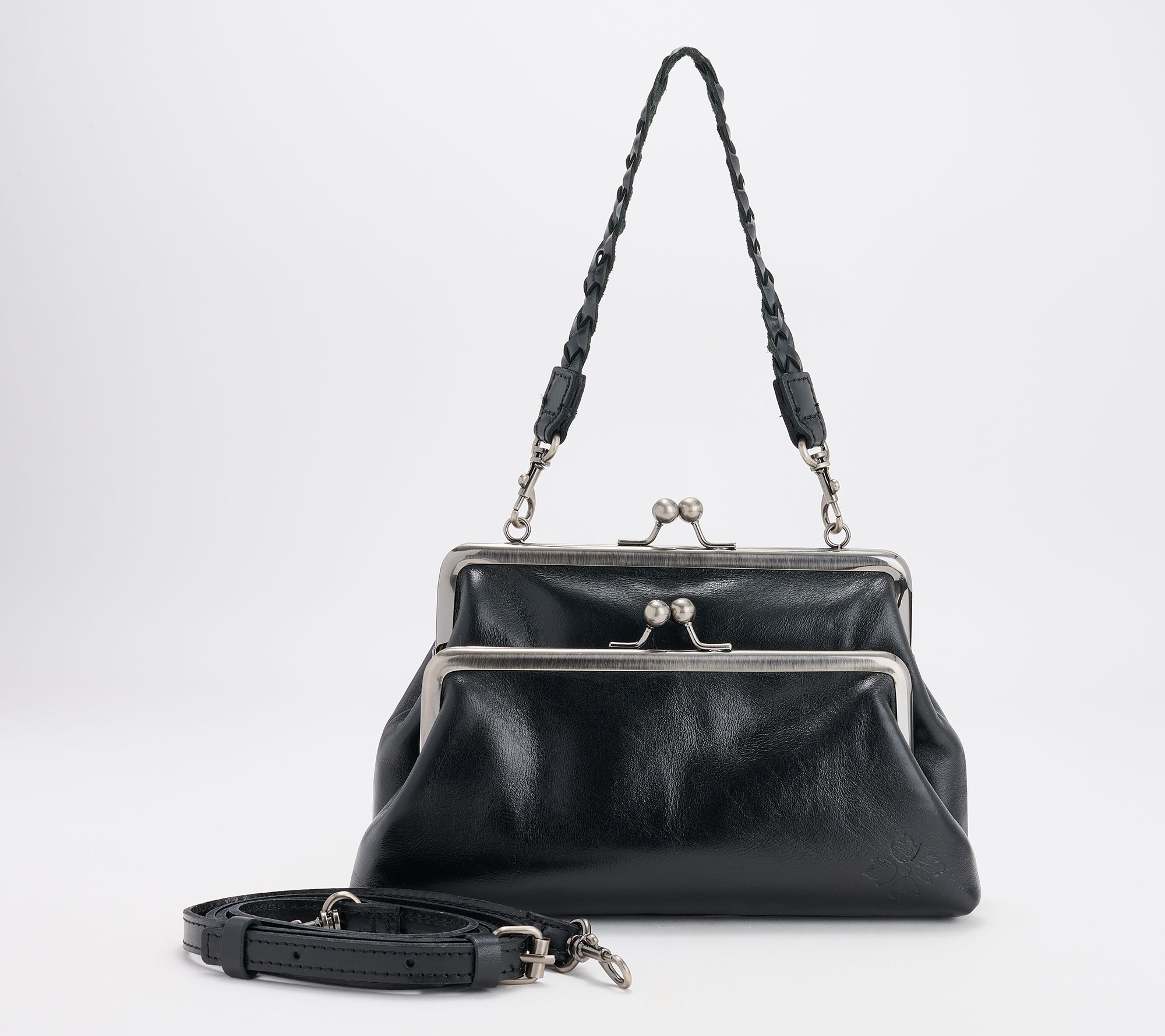 "As Is" Patricia Nash Lucy Leather Double Frame Crossbody