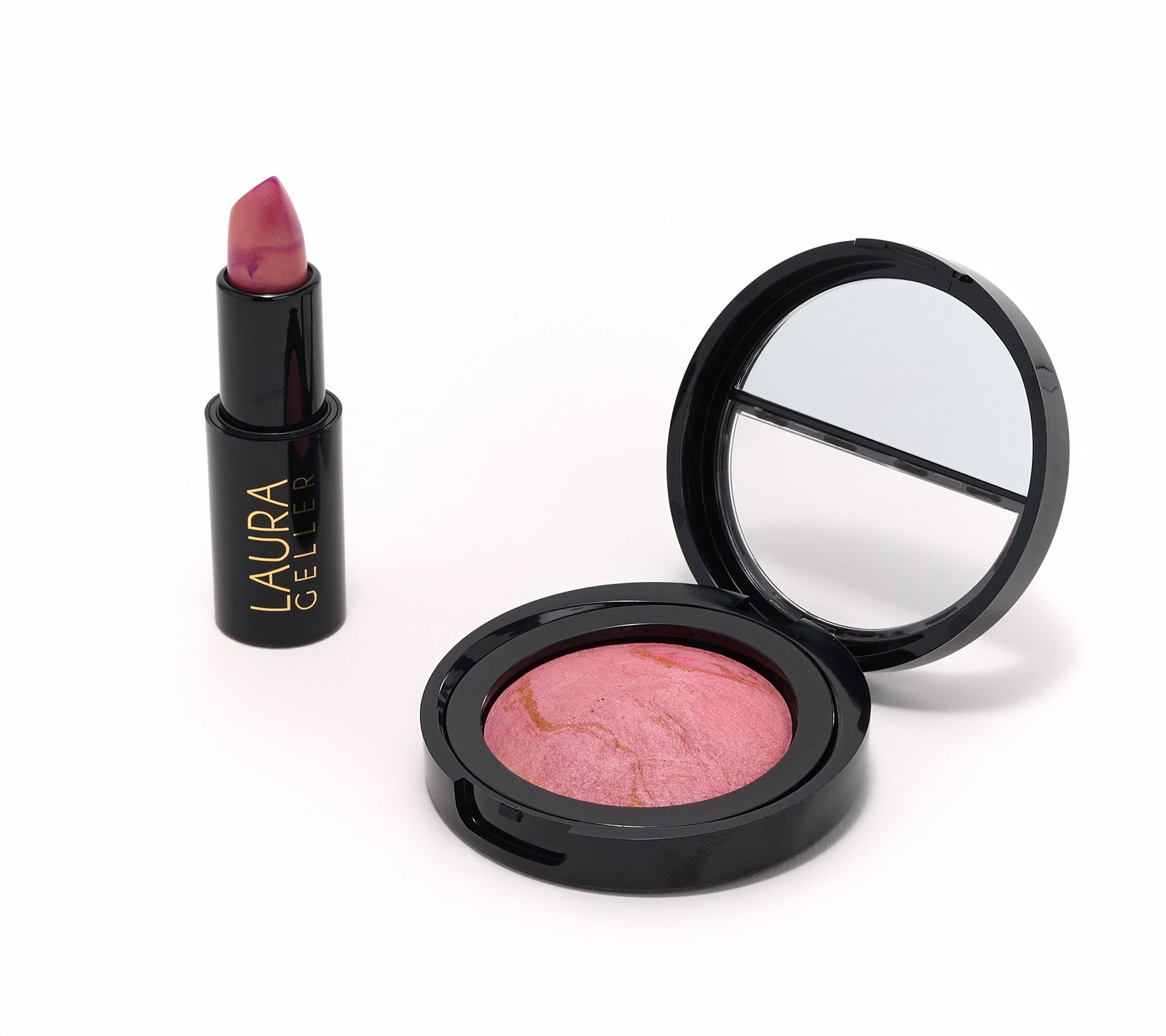 Laura Geller Baked Blush & Italian Marble Lipstick Set