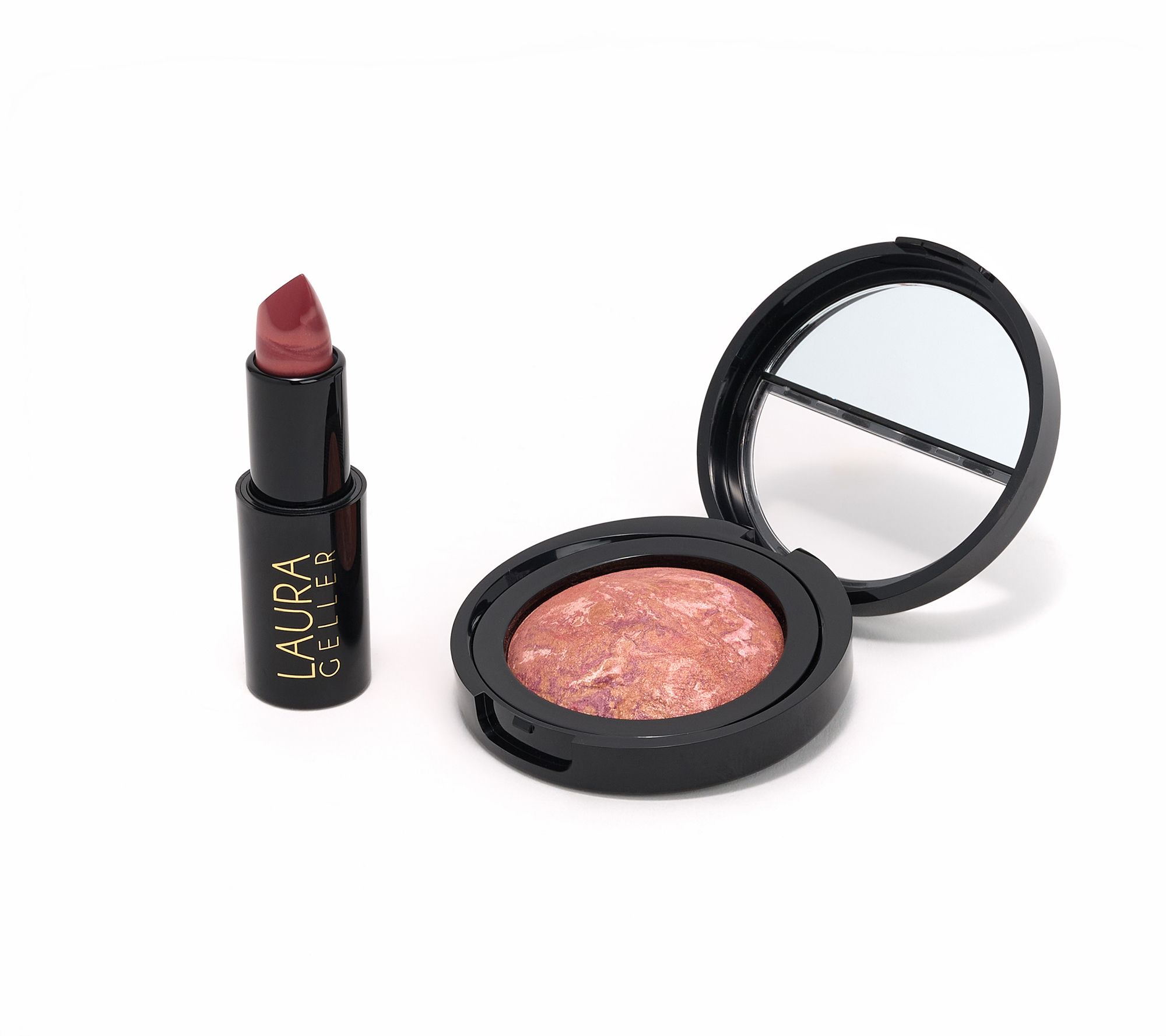 Laura Geller Baked Blush & Italian Marble Lipstick Set