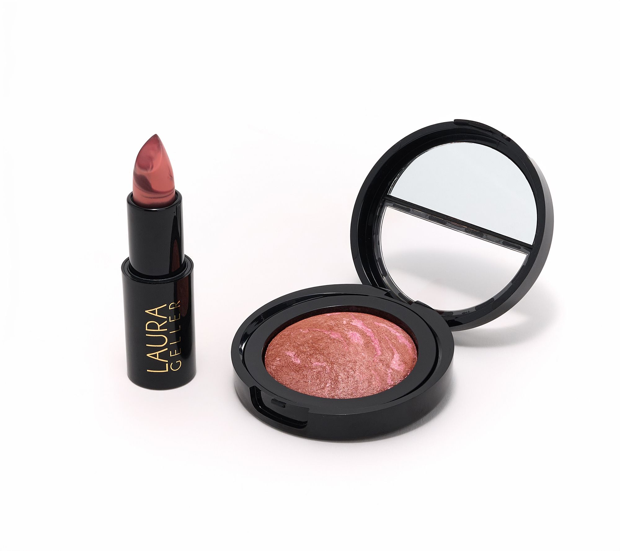 Laura Geller Baked Blush & Italian Marble Lipstick Set