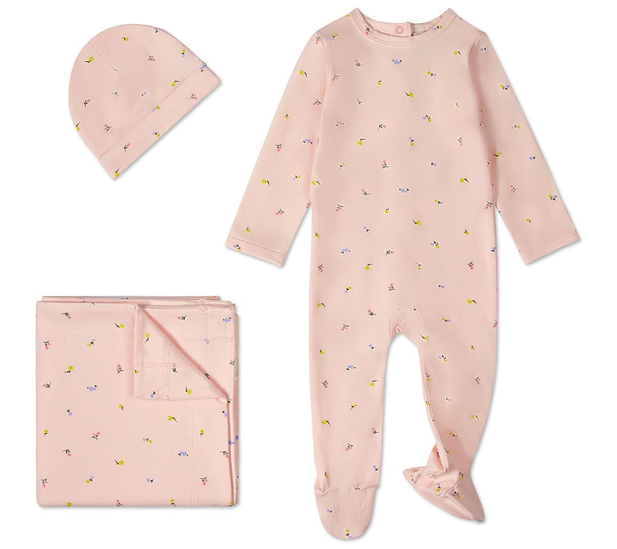 MiniMoi Baby Cotton Footie 3 Piece Set