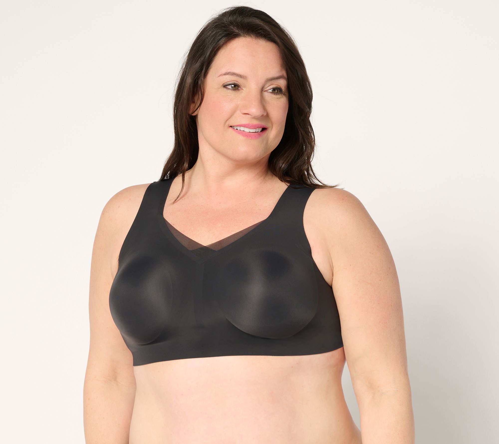 "As Is" Evelyn & Bobbie Ultra Lift Defy Mesh Trim Seamless Wirefree Bra