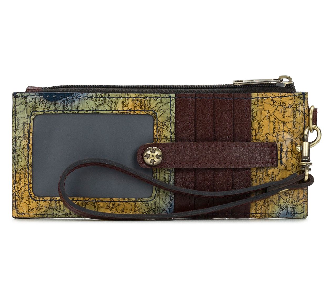 Patricia Nash Alanna Greek Map Leather Wristlet